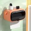Punch-free Toilet Paper Holder Box Waterproof Tissue Storage Box Bathroom Rack Wall Mounted Kitchen Bathroom Storage Holder