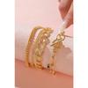 Комбинированный комплект женских браслетов, позолоченный