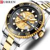 CURREN Military Watch For Men Luminous Quartz Wrist Watches Top Brand Luxury Big Stainless Steel Reloj Hombre