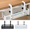 Office Under Desk Storage Rack Large Side Opening No Drill Hollow Cable Management Tray Desk Cable Organizer PC Cord Sundries Holder