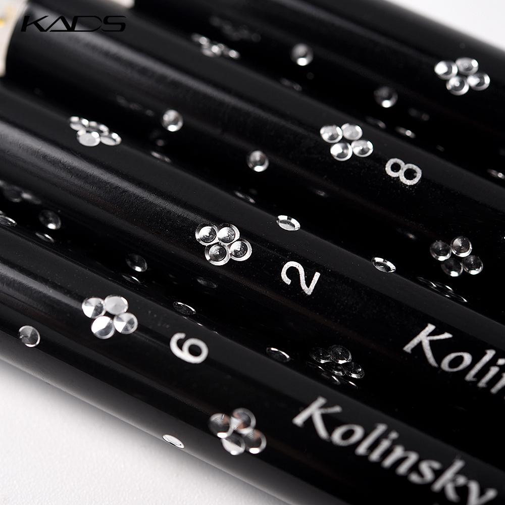 kads Акриловая кисть для ногтей Kolinsky Sable Акриловая кисть № 2#/4#/6#/8#/10# Ручка для резьбы по гелю с УФ-излучением