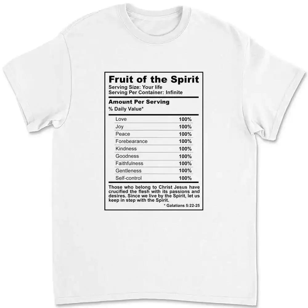 Aprojes Fruit Of Spirit Jesus Love Peace Ingredients Christian T-shirt LBE0
