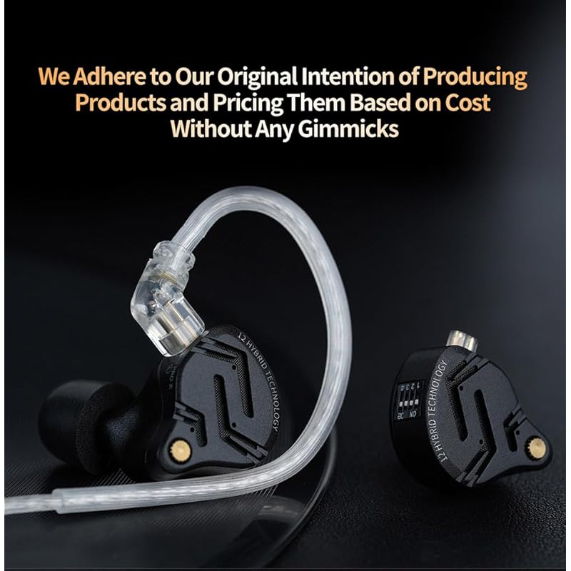 KZ ZS12 Pro X Earphones High-end 5BA+1DD Hybrid Earphones Wired Canal Type Ear Monitor Ear Hook High Sound Insulation HIFI Sound Quality All Metal