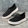Fashion Men's Casual Shoes 2024New Breathable Canvas Shoe Comfort Sneakers Slip-on Driving Shoes for Men Black Loafers Zapatillas Hombre