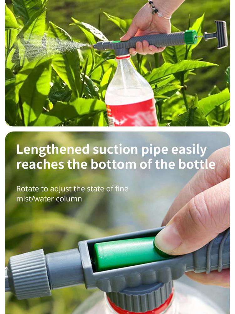 Регулируемый ручной опрыскиватель высокого давления для полива сада, насадка для распыления на бутылку для напитков, сельскохозяйственный инструмент