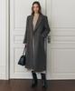 Artid Wool Herringbone Tailored Long Coat_Brown