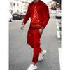 Christmas 2PCS Set Spring Autumn Men Women Fashion 3D Printing Man Fashion Casual Sportswear Sweatshirt Jogging Pants 2Pcs Sets