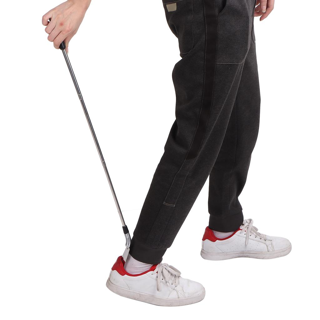 Shoe Horn Handle Stretchable Portable Stainless Steel Shoe Spoon Tongue Travel Shoe Helper Stick