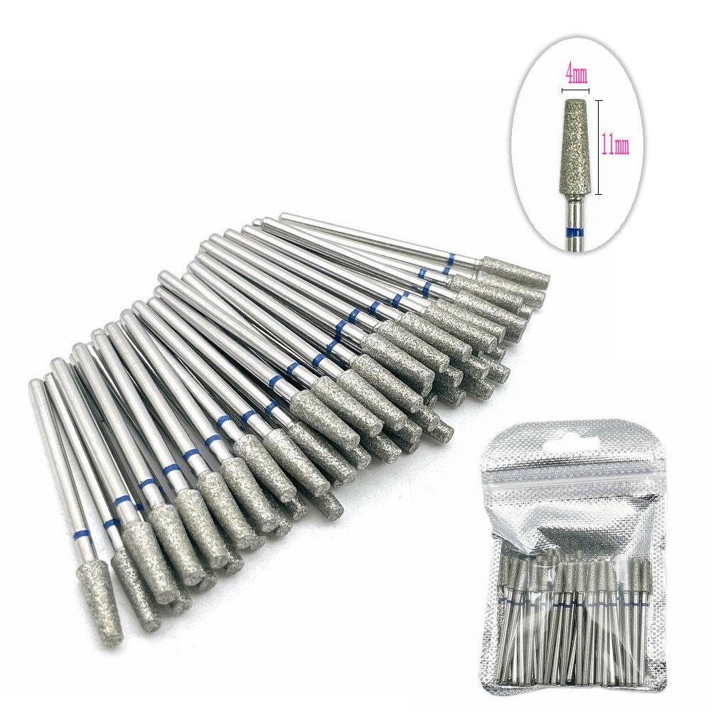 50 шт./упак. алмазные шлифовальные боры для ногтей, сверла для стоматологической алмазной полировки, полировщик для ногтей, фрезы, сверла