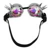 Steampunk Goggles Retro PC ABS with Elastic Band Kaleidoscope Rave Glasses for Party Gloss Silver