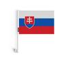 Drapeau - Slovaquie - 14 X 21 Cm - 20 Pièces - Polyester - Mât En Plastique