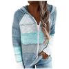 Модный женский повседневный лоскутный свитер с длинными рукавами и капюшоном, кардиган, блузка, топы