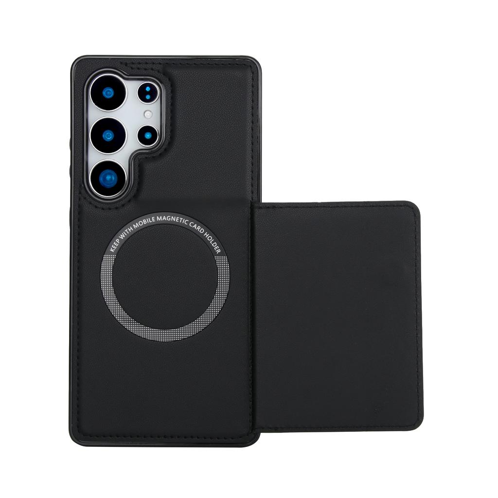 Для Samsung Galaxy S25 Ultra Чехол-кошелек Магнитный съемный Чехол для телефона из ПУ кожи с 2 ремешками