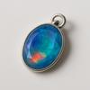 17.90 Ct Natural Opal 925 Sterling Silver Oval Cut Gemstone Pendant CERTIFIED