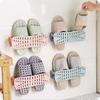 Foldable Wall-mounted Adhesive Shoe Rack Bathroom Wall-mounted Wall Slipper Rack Simple Shoe Storage Rack