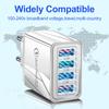 3A Charger Phone Adapter Travel Portable 4-Port USB Charger EU/US Plug Quick Charge