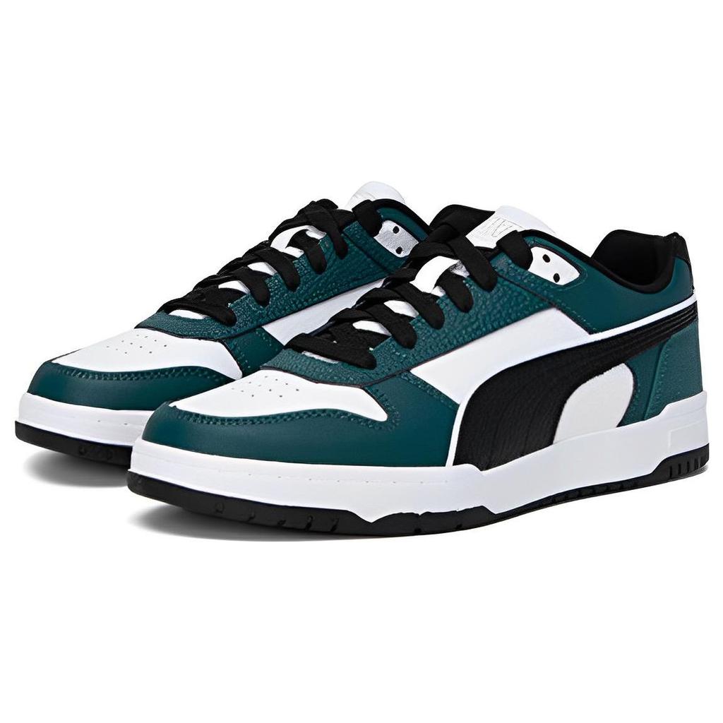Puma Slip-Resistant Durable Low-Top Skate Shoes Unisex Sneakers Green White Black 386373-21