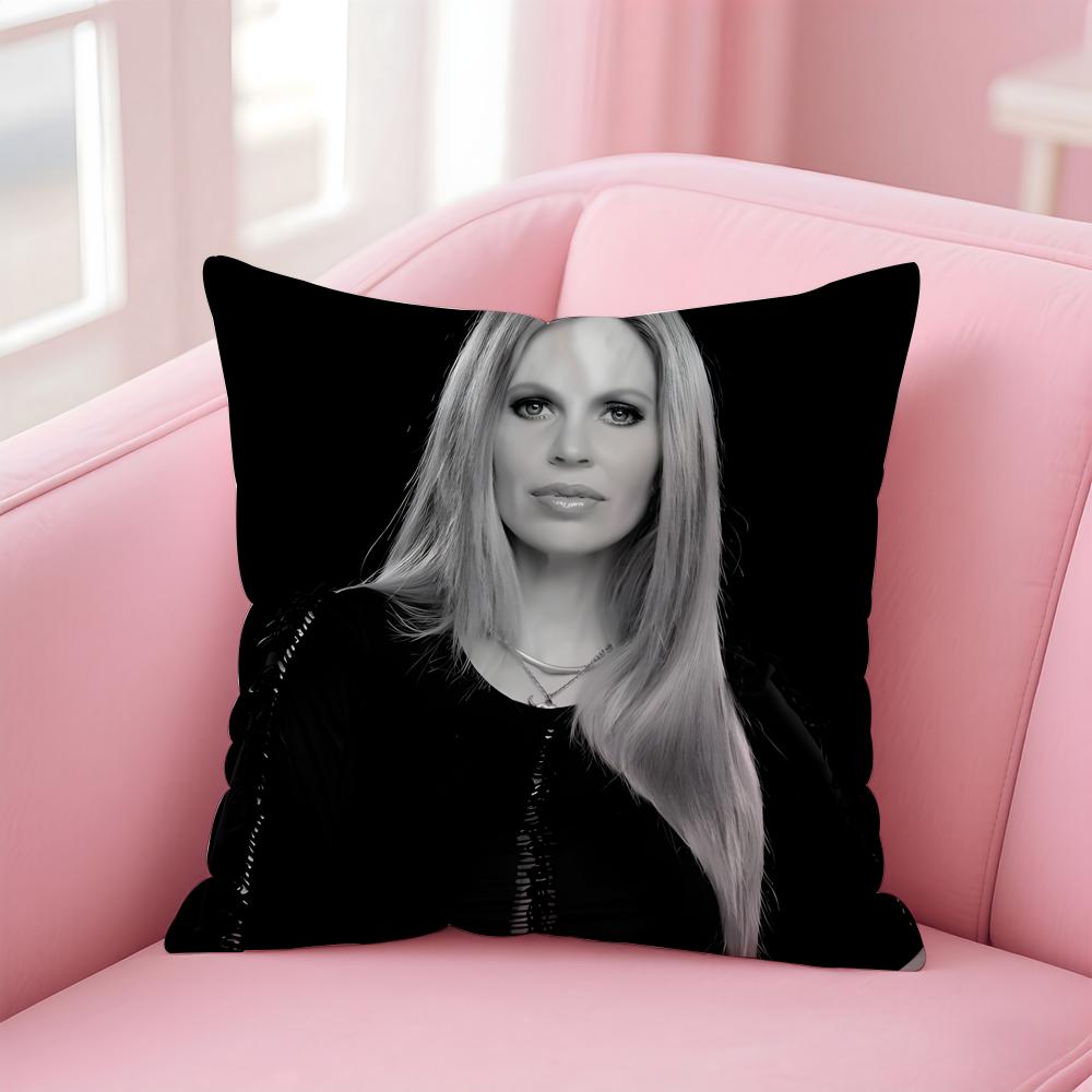 KKristin Bauer van Straten Cushion Cover Pillow Case Soft Friendly Fabric Concealed Zipper