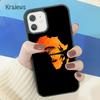 Krajews Карта Африки География Мягкий Чехол-Бампер Для iPhone 17 Air 16 15 14 plus 11 12 13 pro max coque Оболочка Fundas