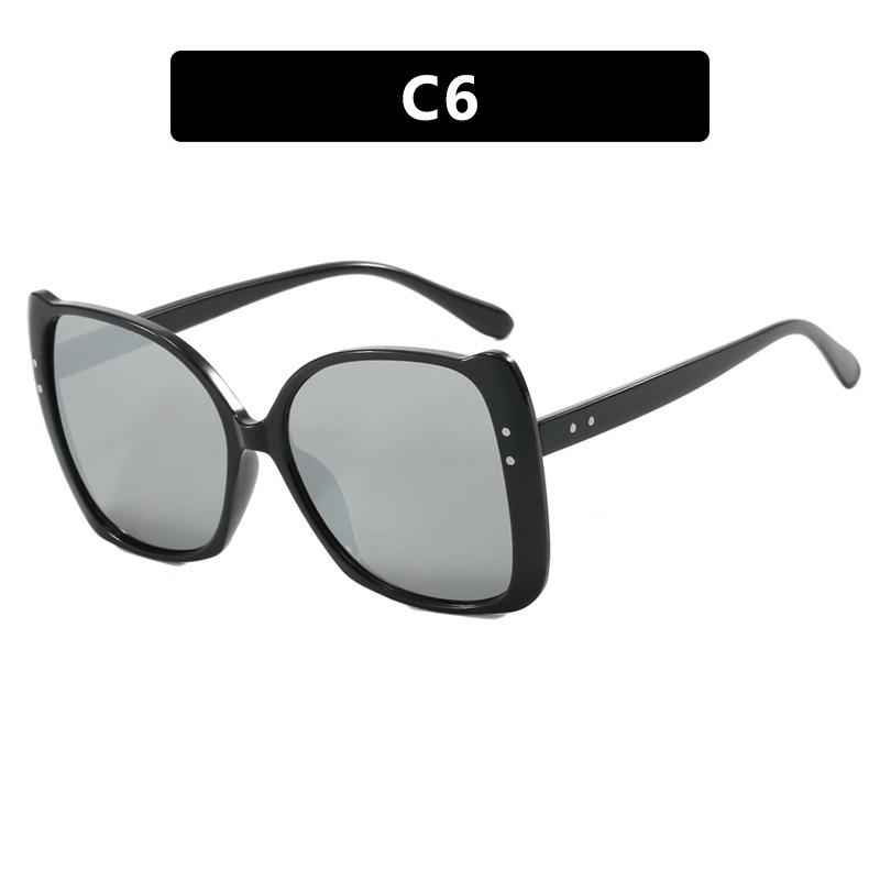 2023 New Arrival Fashion Designer Big Frame Women Sunglasses Oversized square Frame Rivet Sunglasses