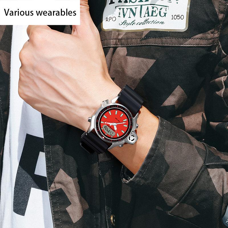 Новые спортивные часы с большим циферблатом, многофункциональные водонепроницаемые часы для мужчин и женщин, студенческие часы