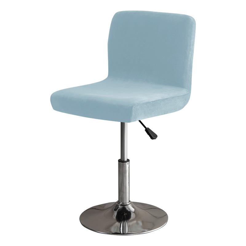 Толстый бархатный чехол на стул для барного стула, однотонные плюшевые вращающиеся чехлы на стулья, эластичные чехлы из спандекса с низкой спинкой, чехлы на обеденное сиденье