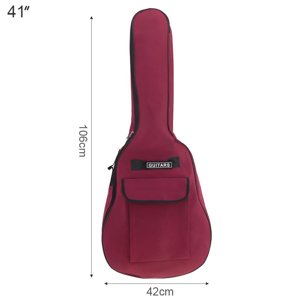 40/41 Inch Oxford Fabric Guitar Case Gig Bag Waterproof Backpack Double Straps Padded 5mm Cotton