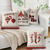 Рождественский красный и белый лось снежинка рождественская елка льняная наволочка чехол для подушки домашняя наволочка европейский стиль