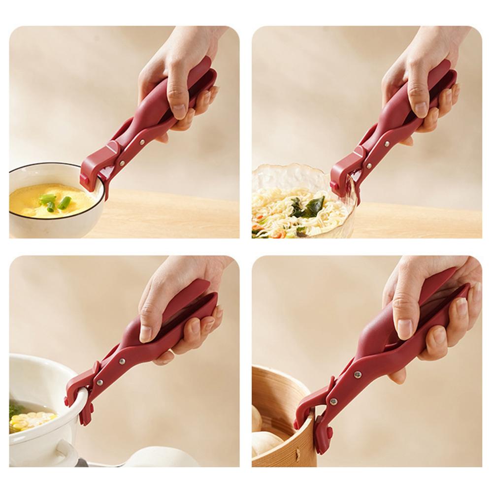 Home Anti-Scald Bowl Holder Clip Multifunctional Silicone Dish Lifter Portable Non-Slip Plate Lifter Clamp Kitchen Accessories