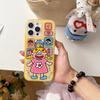 Забавный Мультяшный Девочка с Большим Ртом Совместим с iPhone 16 Pro Max Apple 17 Чехол для Телефона 14/15 Два в Одном IMD