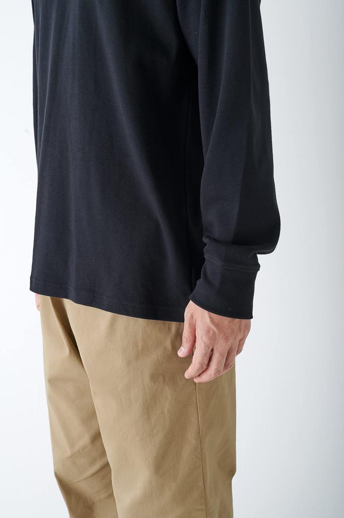 Amazon Essentials Men's Soft Smooth Long Sleeve T-Shirt (formerly WHOLEPERSON), Black, Size L