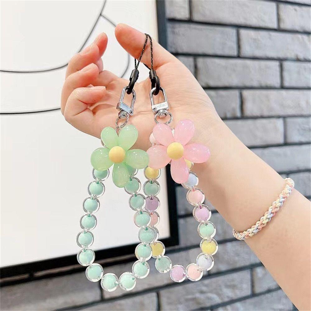 Pendant Wrist Strap Anti-Lost Phone Lanyard Cellphone Strap Mobile Phone Chain Beads Phone Chain