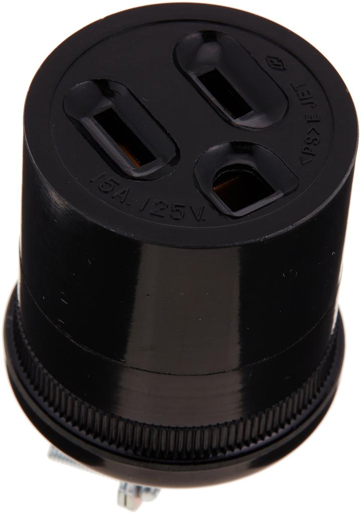 Panasonic Корпус разъема для кабеля заземления 2P15A с фиксатором кабеля, черный WA1519