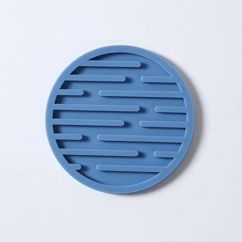 10cm Non-slip Soft Rubber Kitchen Coaster Thick Silicone Coaster Round Heat-resistant Coffee Beverage Water Insulation Mat