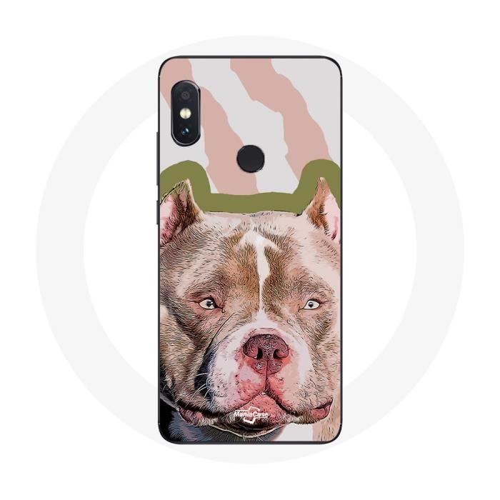 Case for Xiaomi Redmi Note 5 AI Dual Camera Pitbull Dog Brown