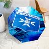 Auxerre Crest Design Automatic Folding Umbrella - 8-Rib Travel Umbrella with Auto Open/Close & Portable, Gift for Christmas, Birthdays
