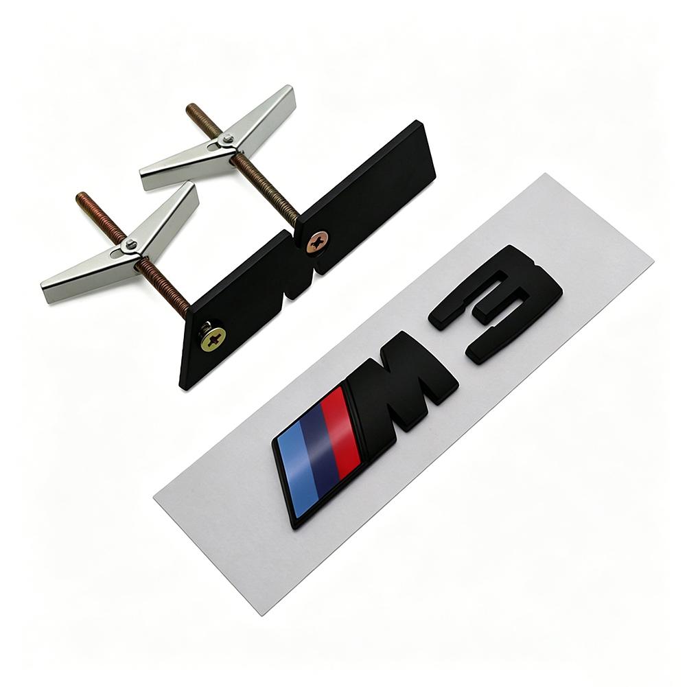 QXFA9 1Pcs M Logo 3D ABS Car Styling Front Grille Badge Emblem Accessory For BMW M M2 M3 M4 M5 M6 G80 G06 G07 G42 G14 G15 G16 F82 F20