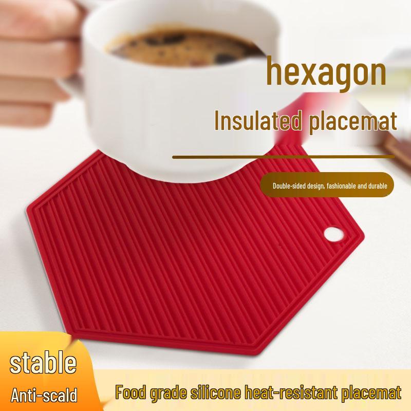 Силиконовые подставки-соты: Термостойкие, Нескользящие, Легко моющиеся, Четырехугольные Кухонные Настольные Коврики.