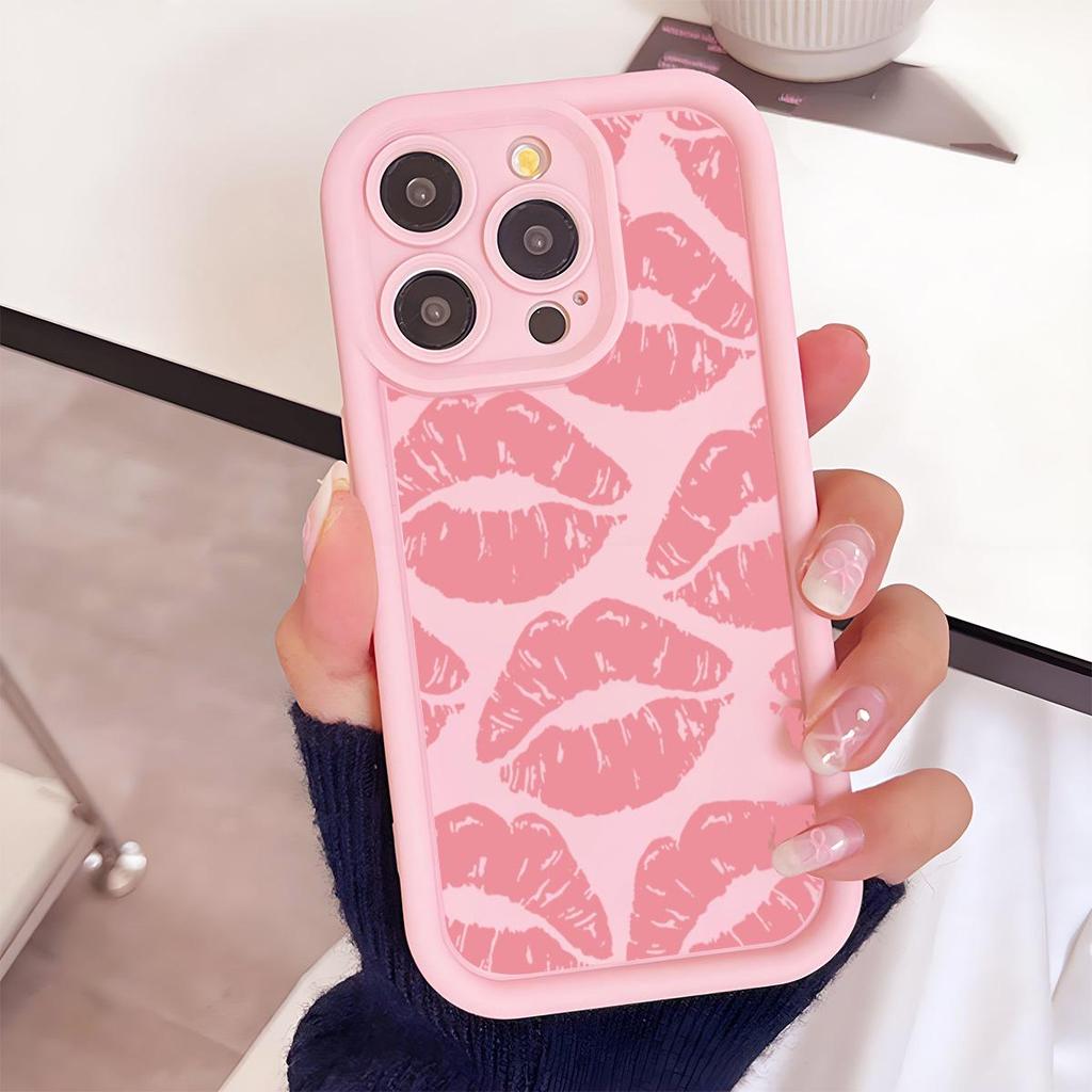 Чехол Sky Eye Pink Groove с принтом помады для iPhone 15/16/17
