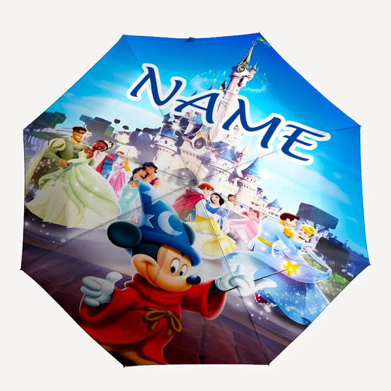 Personalized Name M-Mickey Print Umbrella - Automatic Open/Close, Eight-Rib Durable Frame, Automatic Folding Umbrella