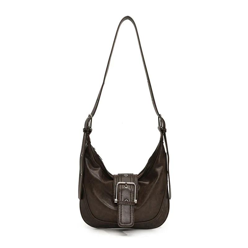 2024 Зимний поясной дизайн Y2K ретро маленькая сумка через плечо из искусственной кожи женские модные сумки новый тренд роскошная сумка через плечо