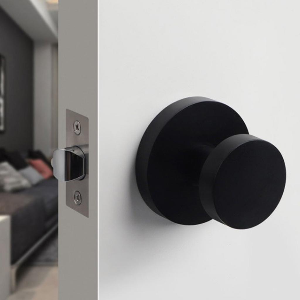 Zinc Alloy Round Door Knobs Knobset Nonlocking Interior Door Handles for Hallway Closet Bathroom Easy To Install