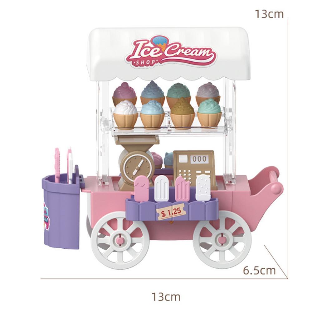 Colorful Ice Cream Truck Toy Dessert Stand Children's Food Stand Truck Toy Mini Bread Truck  Kids