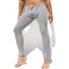 Autumn and Winter Men's Casual Elastic Rib Knit Pants Thin Long Johns Bottoms Pajama Pants