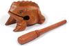 Karokkak Wooden Frog Guiro Drum Percussion Instrument, Thai Style, Frog Croaking Sound, Auspicious Charm, Folk Instrument (Small)