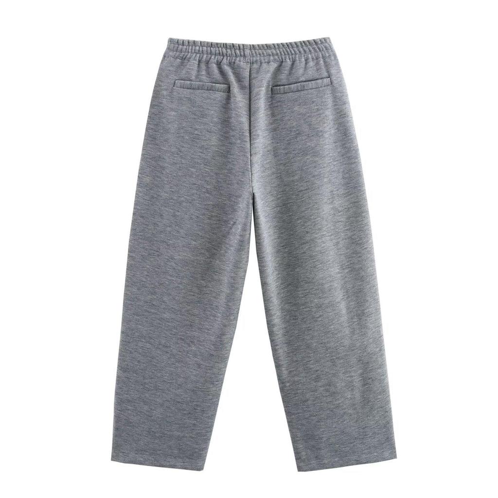 Женская куртка на молнии в европейском и американском стиле с длинными брюками, весна 2025