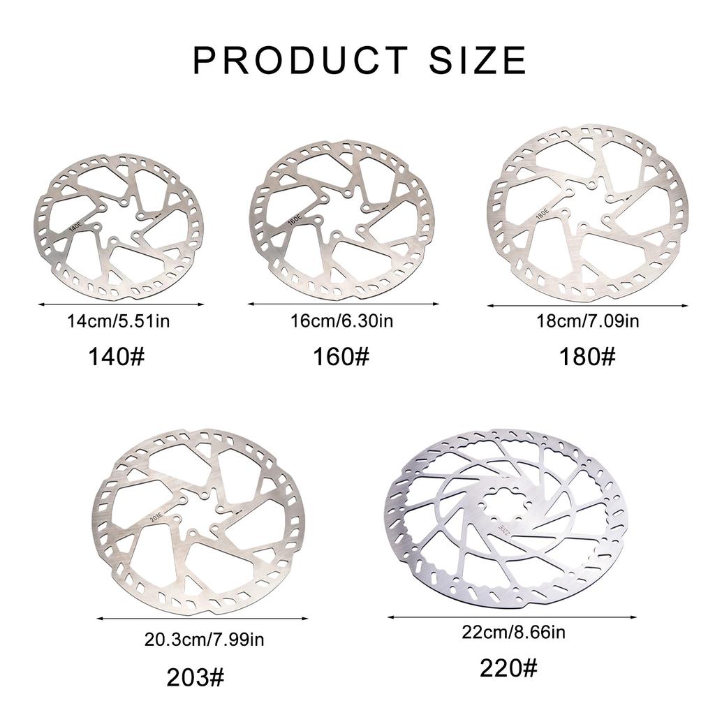 Ротор дискового тормоза для велосипеда из нержавеющей стали с винтами 140/160/180/203/220 мм, адаптер ротора для велосипедных тормозов, простая установка