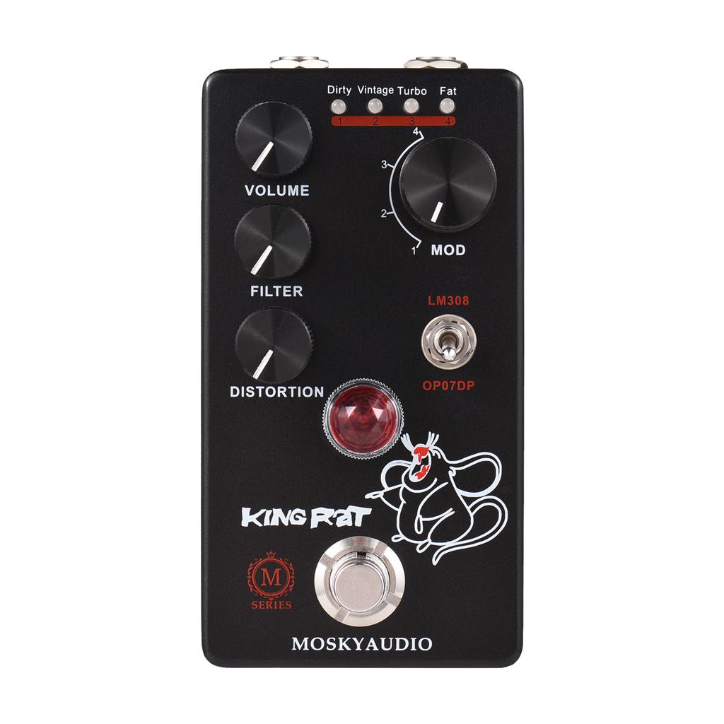 Педаль эффектов для гитары MOSKYo Fuzz Distortion с 4 переключателями режимов и регуляторами громкости FilterDistortion