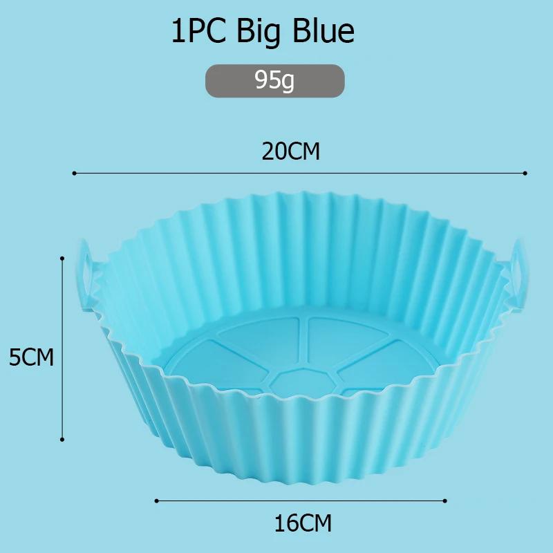 Air Fryer Silicone Liners Backing Tray Pizza Fried Chicken Airfryer Silicone Basket Reusable Airfryer Pan Liner Accessories