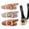 New Summer Simple Alloy Square Buckle Women's Belt, Versatile Dress, Jeans, High-end Thin Belt for Women